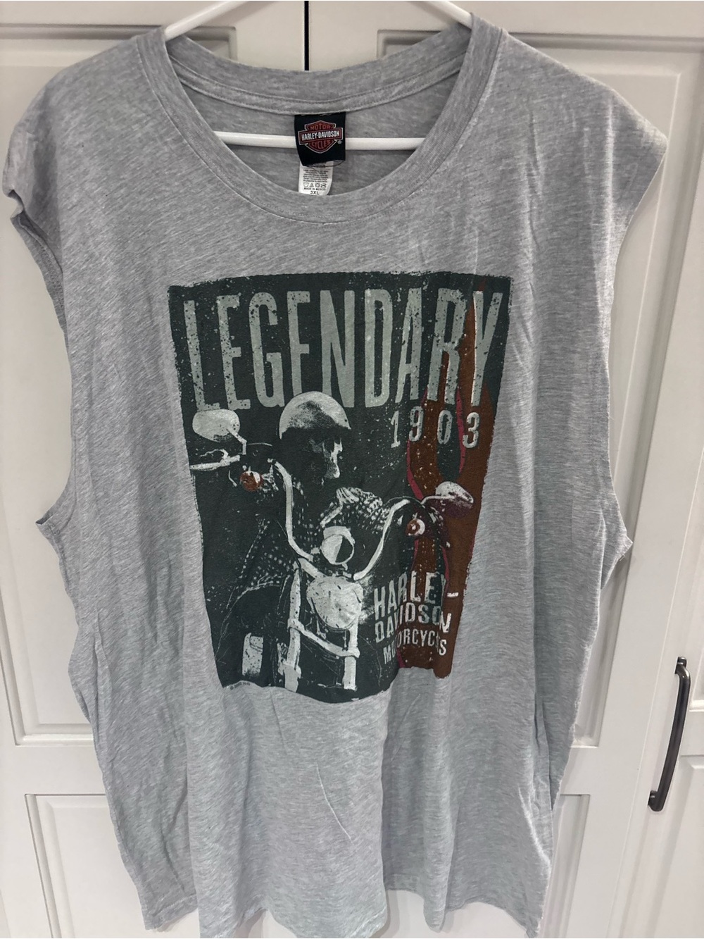 Harley-Davidson Men's Gray 'Legendary' Graphic Muscle Tee 3xl